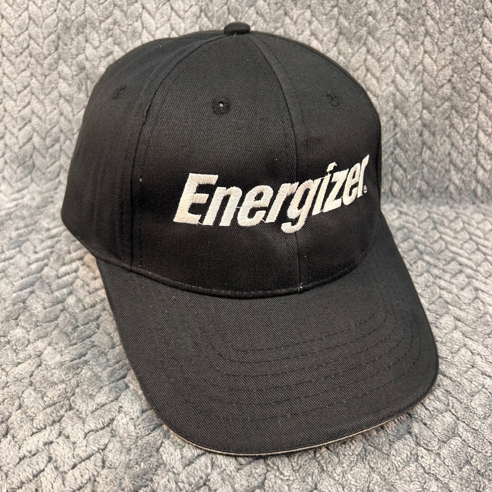 Energizer‎ Logo Mens Black Norwood Baseball Hat Embroidered Cotton OSFM
